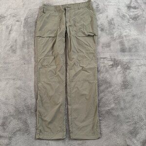 REI Co-Op Green Nylon Lightweight Outdoor Pants Women's 10 Cinch Bottom Hiking